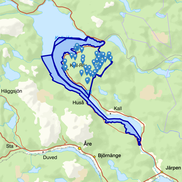 Map showing the fishing area.