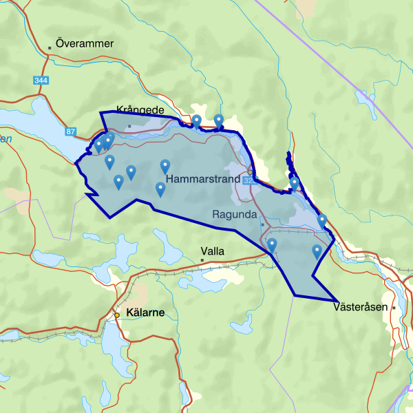 Map showing the fishing area.