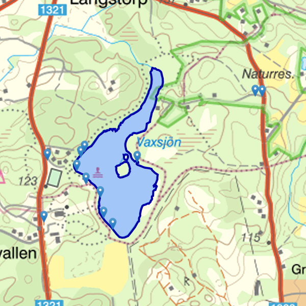 Karta som visar fiskeområdet