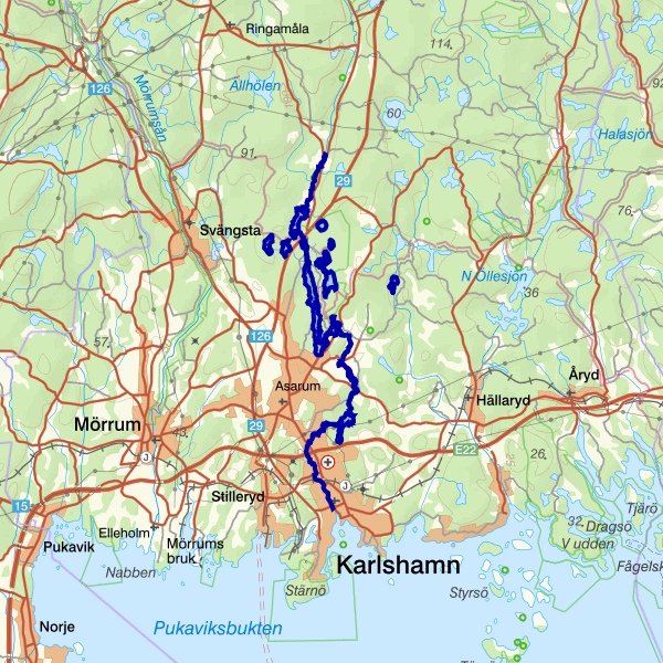 Kartta kalastusalueesta.