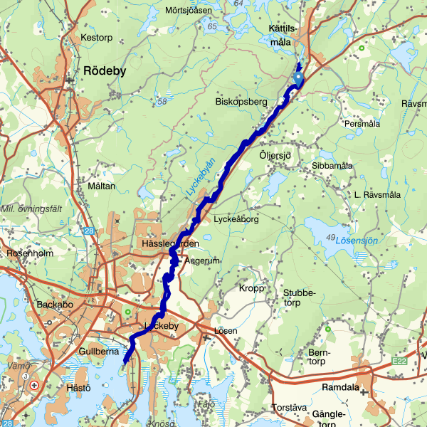 Karta som visar fiskeområdet