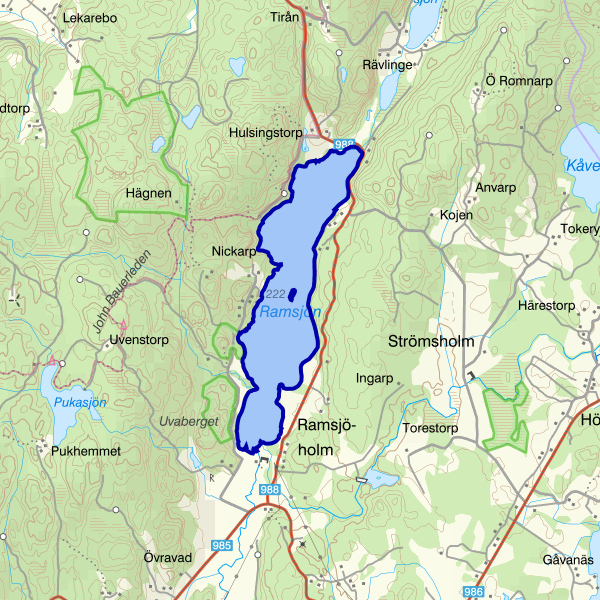 Map showing the fishing area.
