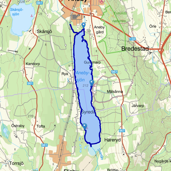 Map showing the fishing area.
