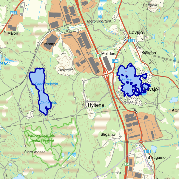 Map showing the fishing area.