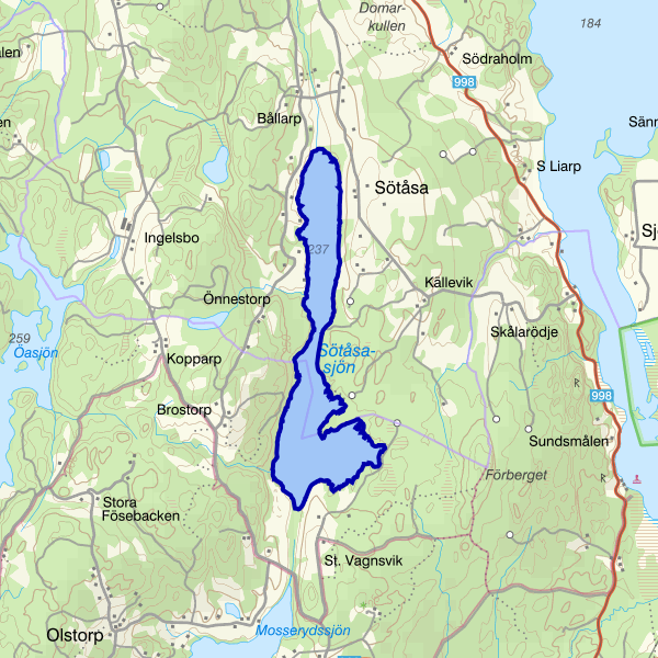 Karta som visar fiskeområdet