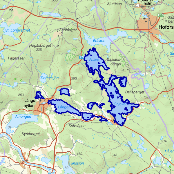 Map showing the fishing area.