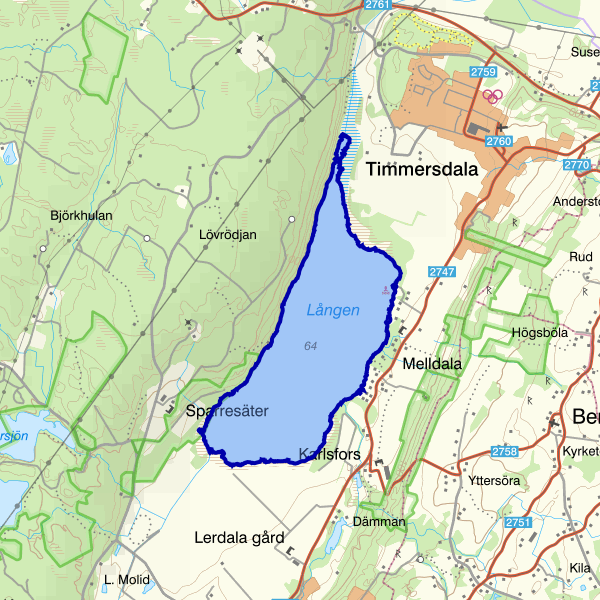 Map showing the fishing area.