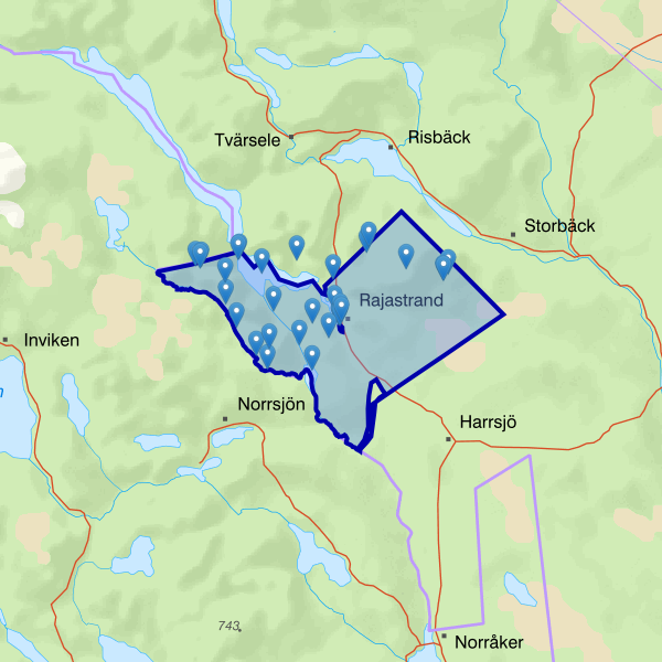 Kartta kalastusalueesta.
