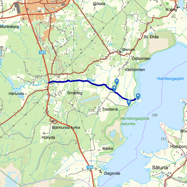 Map showing the fishing area.