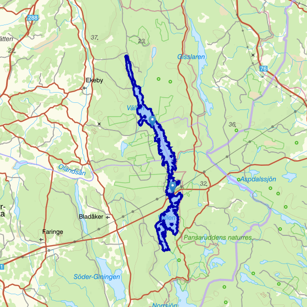 Karta som visar fiskeområdet