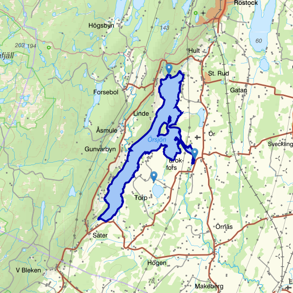 Karta som visar fiskeområdet