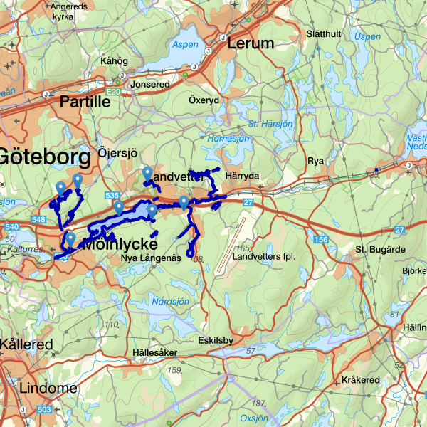Map showing the fishing area.
