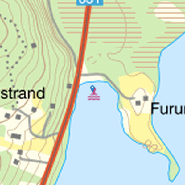 Map showing the fishing area.