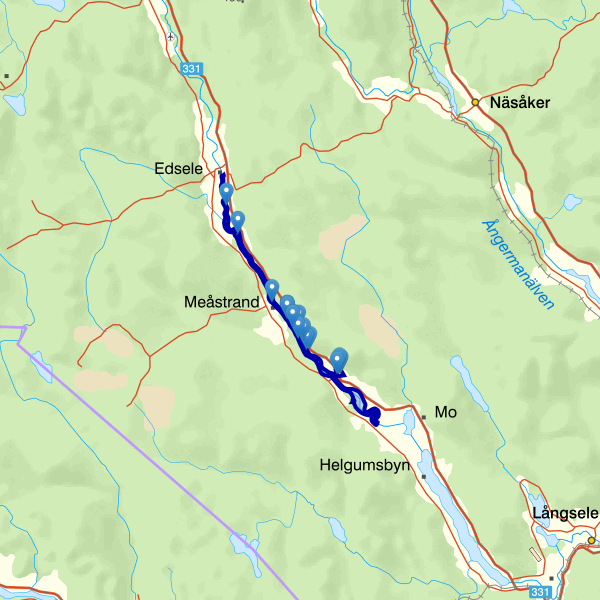 Map showing the fishing area.