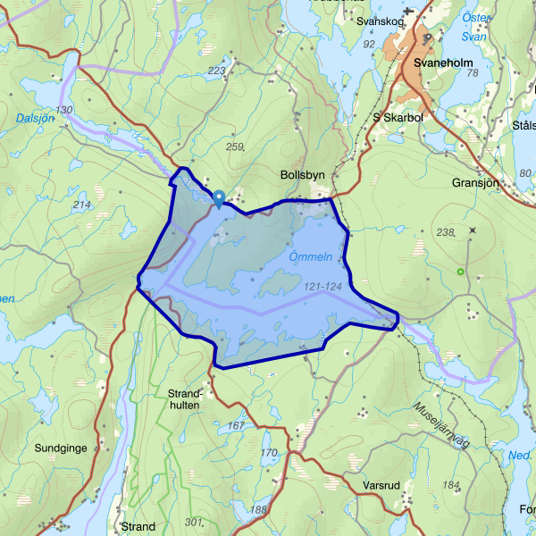 Karta som visar fiskeområdet