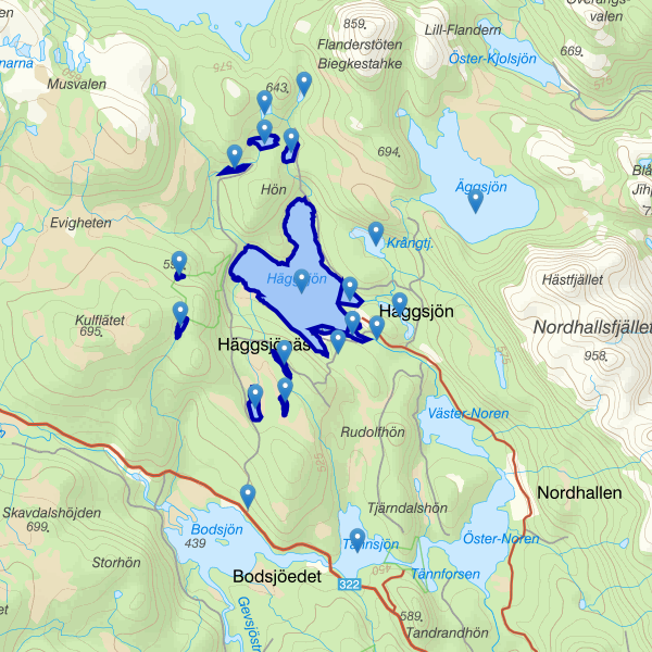 Karta som visar fiskeområdet