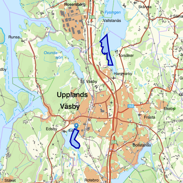 Map showing the fishing area.