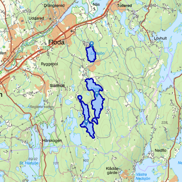 Map showing the fishing area.