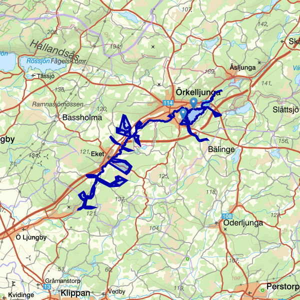 Map showing the fishing area.