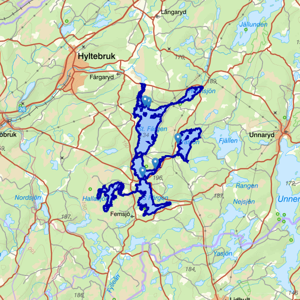 Kartta kalastusalueesta.