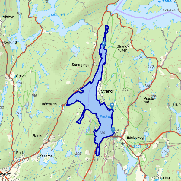 Karta som visar fiskeområdet