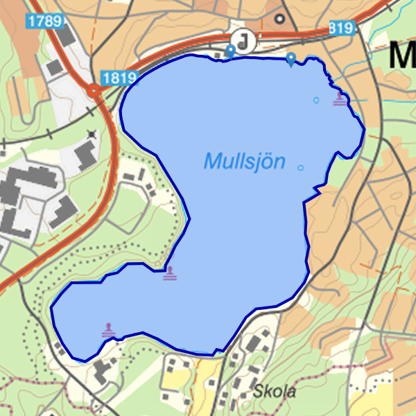 Map showing the fishing area.