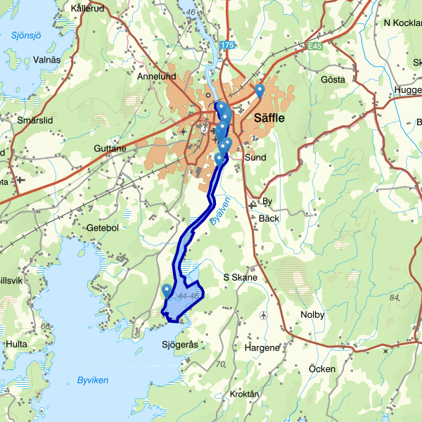 Map showing the fishing area.