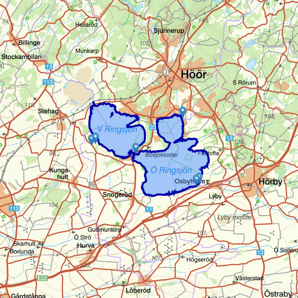 Map showing the fishing area.