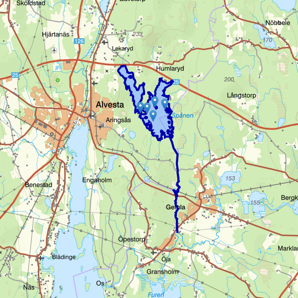 Map showing the fishing area.