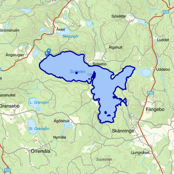 Kartta kalastusalueesta.