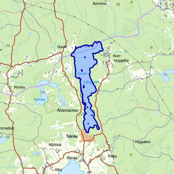 Karta som visar fiskeområdet