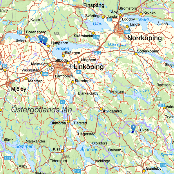 Map showing the fishing area.