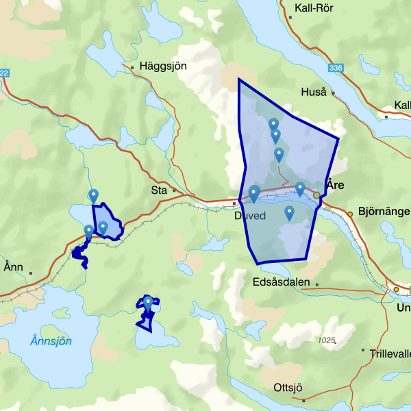 Map showing the fishing area.