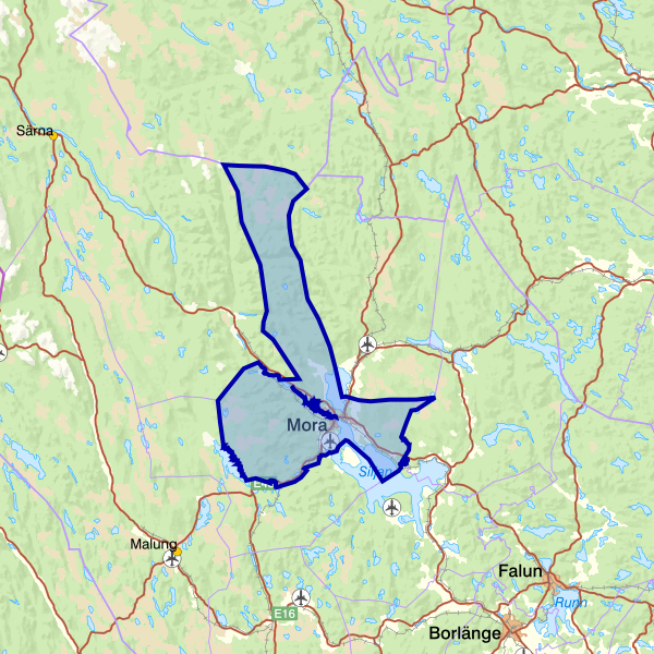 Karta som visar fiskeområdet