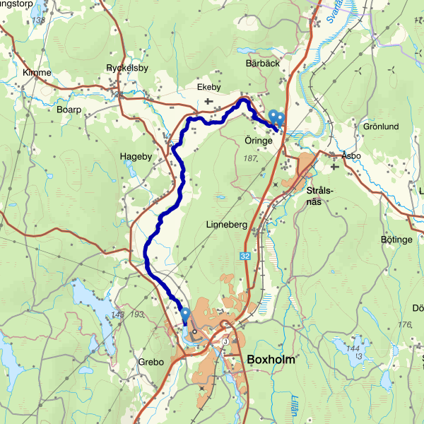 Map showing the fishing area.