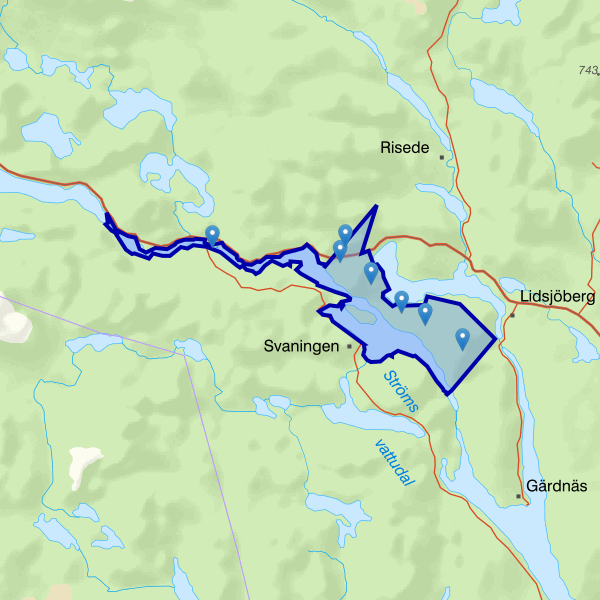Map showing the fishing area.