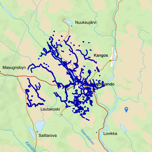 Map showing the fishing area.
