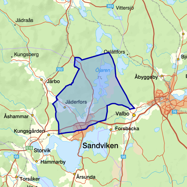 Karte mit dem Angelgebiet.