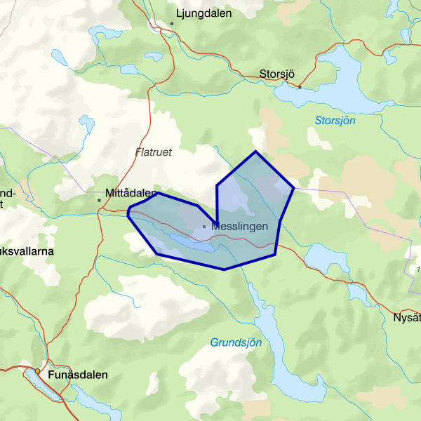 Map showing the fishing area.
