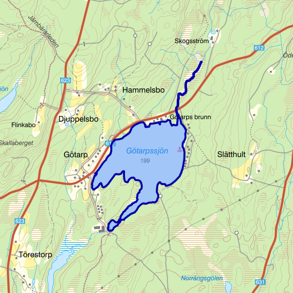 Map showing the fishing area.
