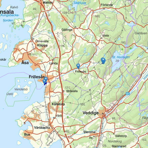 Map showing the fishing area.
