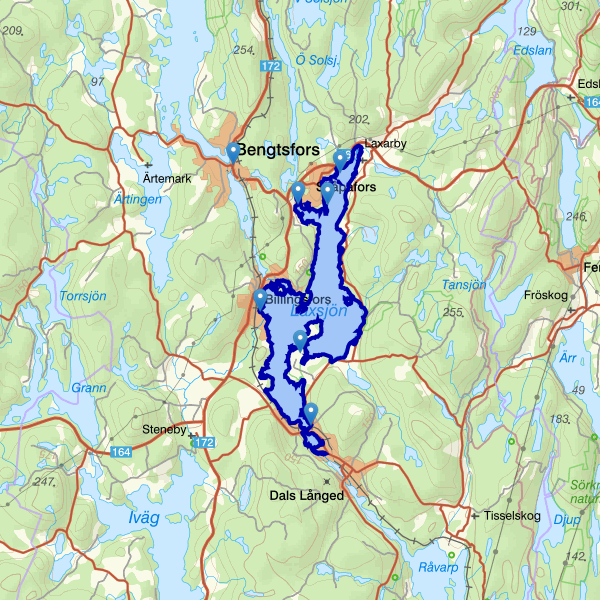Karta som visar fiskeområdet
