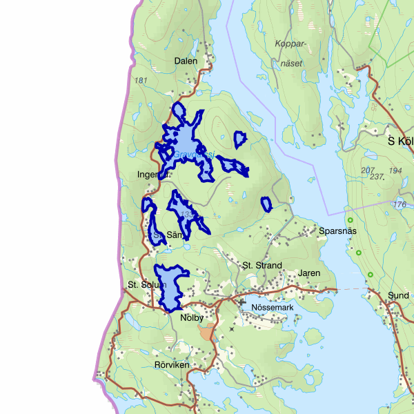 Karta som visar fiskeområdet