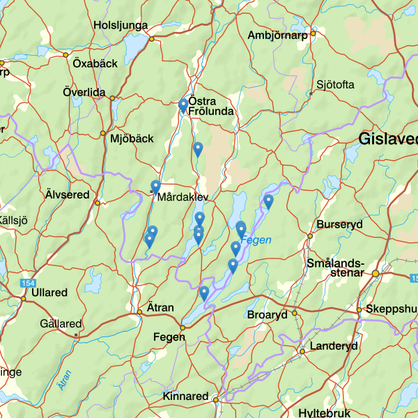 Map showing the fishing area.