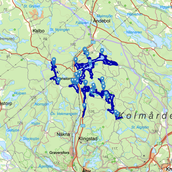 Map showing the fishing area.