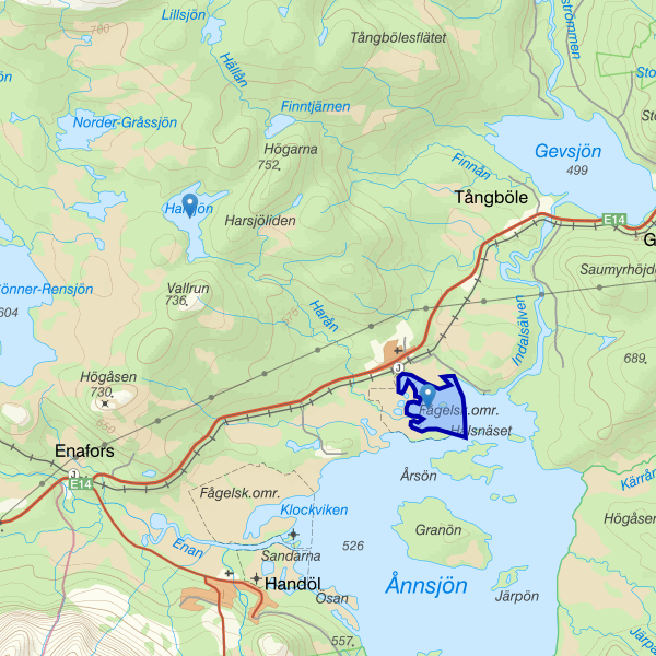 Map showing the fishing area.