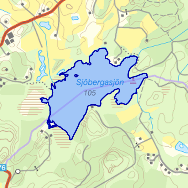 Map showing the fishing area.