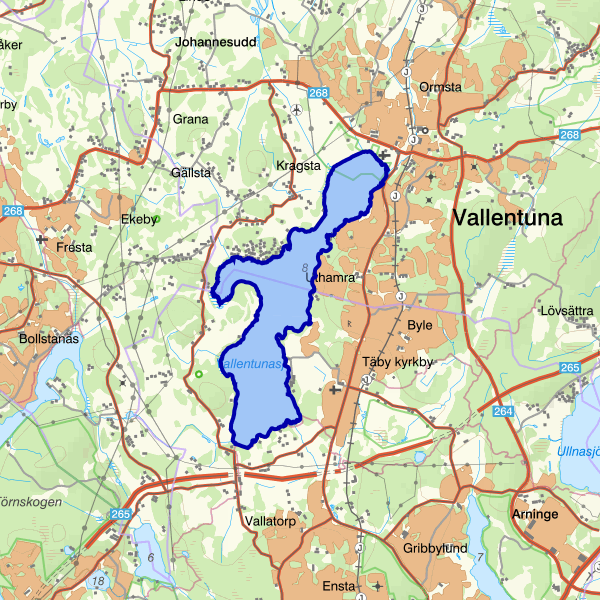 Map showing the fishing area.