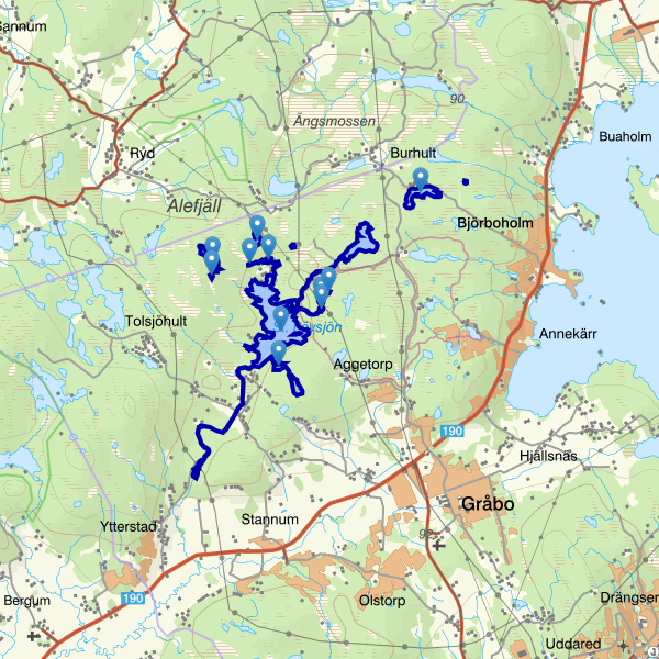 Map showing the fishing area.