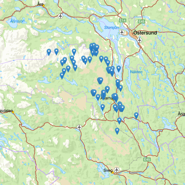 Map showing the fishing area.